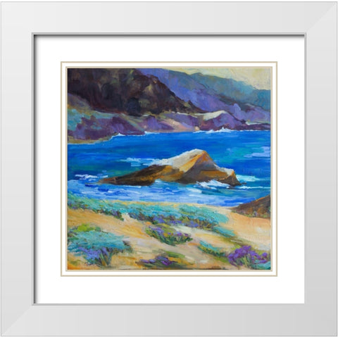 Carmel Cove White Modern Wood Framed Art Print with Double Matting by Fine, Alexi