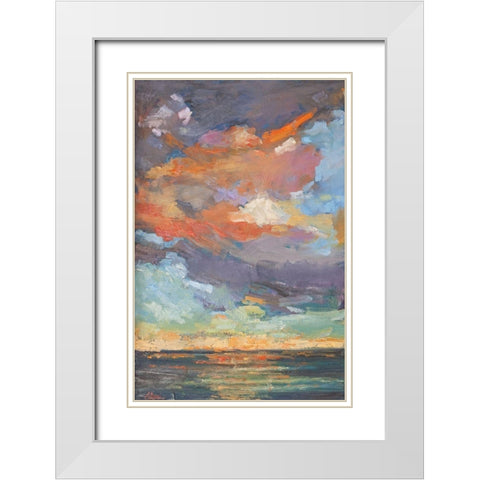 Coastal Reflection White Modern Wood Framed Art Print with Double Matting by Fine, Alexi