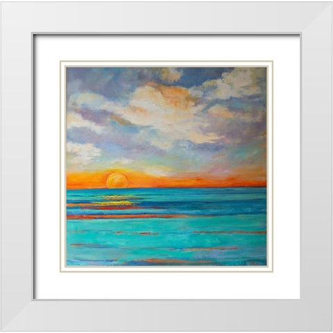 Zuma  Beach Dream White Modern Wood Framed Art Print with Double Matting by Fine, Alexi