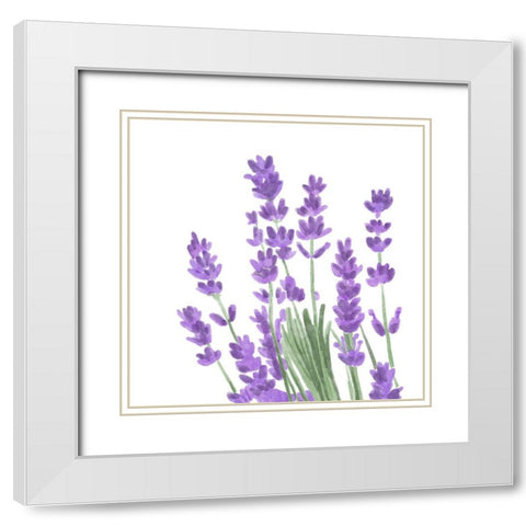 Wildflower  Group II White Modern Wood Framed Art Print with Double Matting by Bannarot
