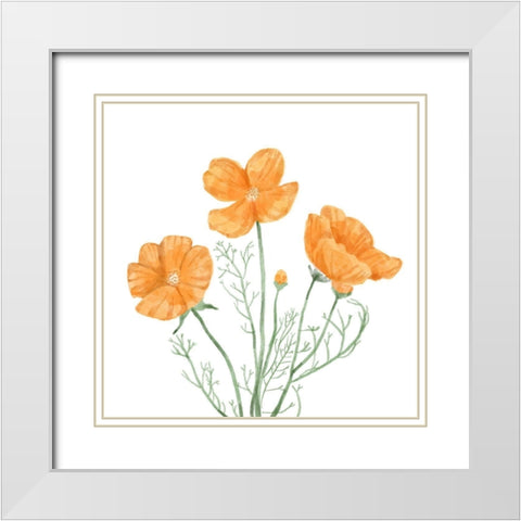 Wildflower  Group III White Modern Wood Framed Art Print with Double Matting by Bannarot