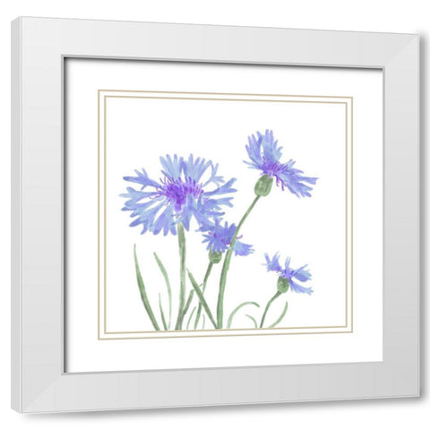 Wildflower  Group IV White Modern Wood Framed Art Print with Double Matting by Bannarot