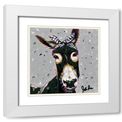 Farm  Pop-Donna White Modern Wood Framed Art Print with Double Matting by Augustine, Jodi