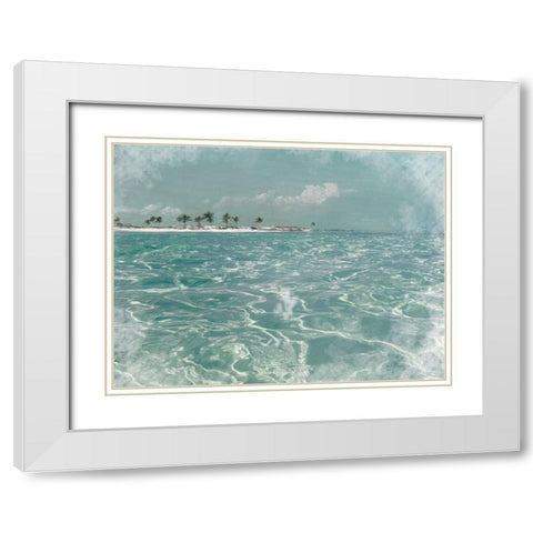 Beach  Scene I White Modern Wood Framed Art Print with Double Matting by Cusson, Marie Elaine