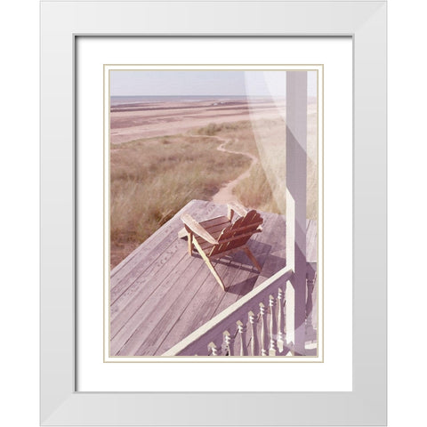 Hamptons  House White Modern Wood Framed Art Print with Double Matting by Bay, Noah