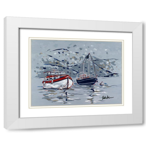 Nautical Display II White Modern Wood Framed Art Print with Double Matting by Augustine, Jodi