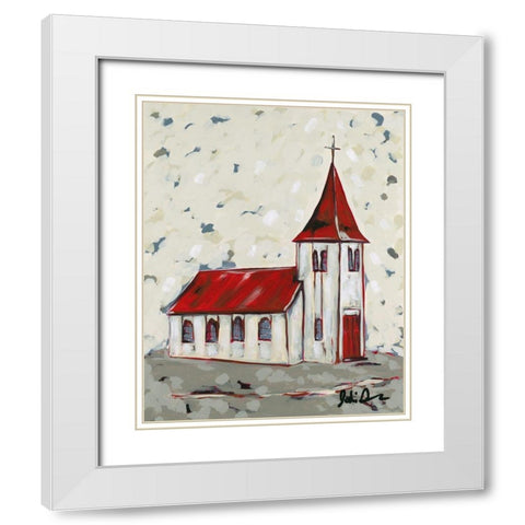 Here is the Church White Modern Wood Framed Art Print with Double Matting by Augustine, Jodi