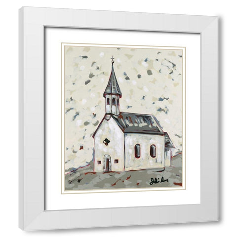 Here is the Steeple White Modern Wood Framed Art Print with Double Matting by Augustine, Jodi