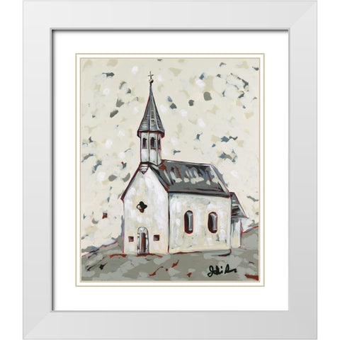 Here is the Steeple White Modern Wood Framed Art Print with Double Matting by Augustine, Jodi