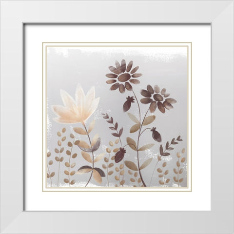Soft Nature cream I White Modern Wood Framed Art Print with Double Matting by Northern Lights