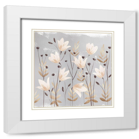 Soft Nature cream III White Modern Wood Framed Art Print with Double Matting by Northern Lights
