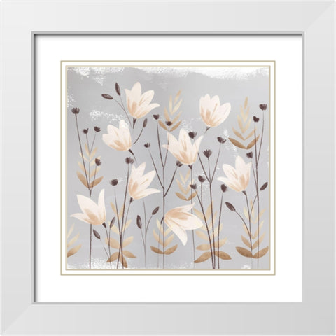 Soft Nature cream III White Modern Wood Framed Art Print with Double Matting by Northern Lights
