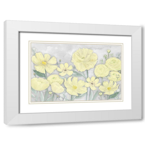 Peaceful Repose gray And yellow landscape White Modern Wood Framed Art Print with Double Matting by Reed, Tara