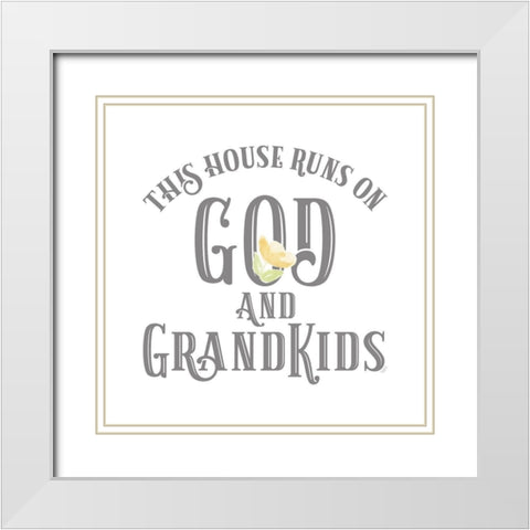 Grandparent Life IV-God And Grandkids White Modern Wood Framed Art Print with Double Matting by Reed, Tara
