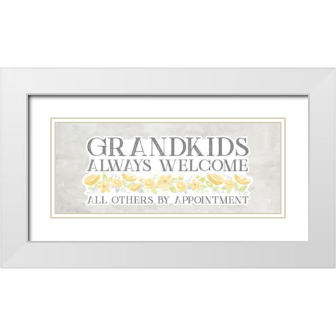 Grandparent Life panel gray III-Always Welcome White Modern Wood Framed Art Print with Double Matting by Reed, Tara