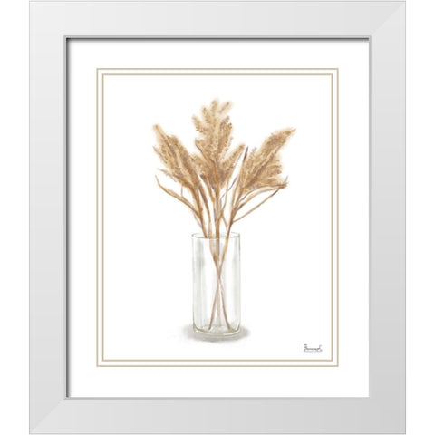 Dried  Flower IV White Modern Wood Framed Art Print with Double Matting by Bannarot