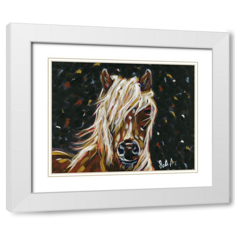 Blondie White Modern Wood Framed Art Print with Double Matting by Augustine, Jodi