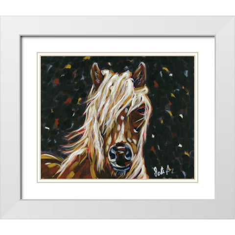 Blondie White Modern Wood Framed Art Print with Double Matting by Augustine, Jodi