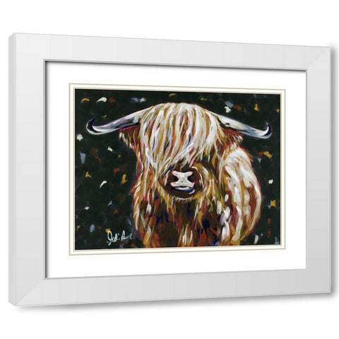 Harriet White Modern Wood Framed Art Print with Double Matting by Augustine, Jodi