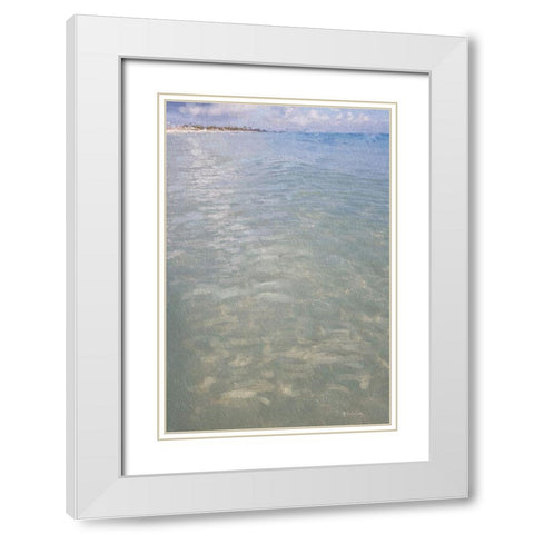 Beach  Shore IX White Modern Wood Framed Art Print with Double Matting by Cusson, Marie Elaine