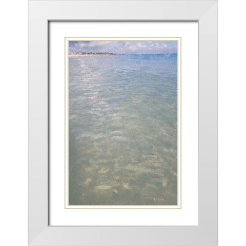 Beach  Shore IX White Modern Wood Framed Art Print with Double Matting by Cusson, Marie Elaine
