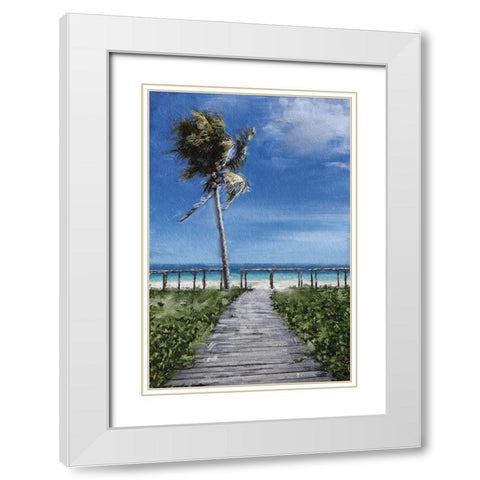 Beach  Shore X White Modern Wood Framed Art Print with Double Matting by Cusson, Marie Elaine
