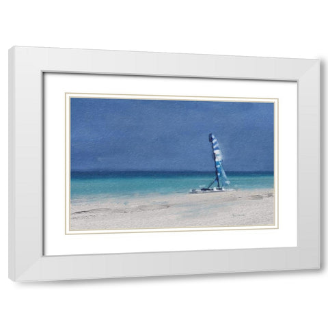 Beach  Shore XI White Modern Wood Framed Art Print with Double Matting by Cusson, Marie Elaine