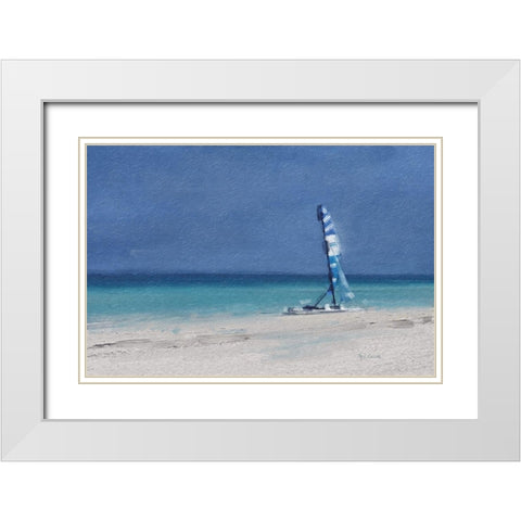 Beach  Shore XI White Modern Wood Framed Art Print with Double Matting by Cusson, Marie Elaine