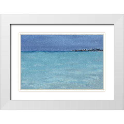 Beach  Shore XII White Modern Wood Framed Art Print with Double Matting by Cusson, Marie Elaine