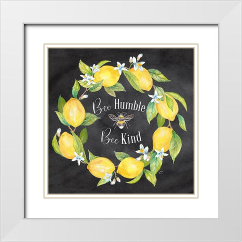 Lemons  And Bees Sentiment black I White Modern Wood Framed Art Print with Double Matting by Coulter, Cynthia