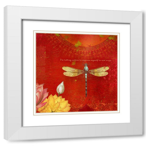 Creative  Visualization I-Express Myself White Modern Wood Framed Art Print with Double Matting by Duirwaigh