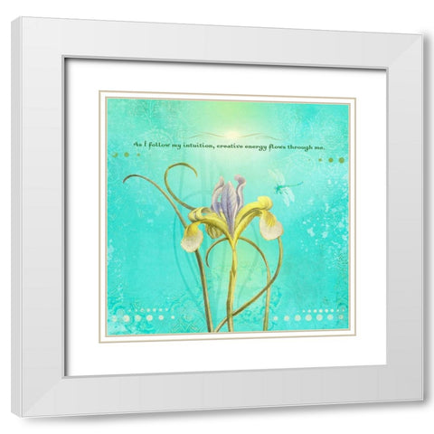 Creative  Visualization IV-Intuition White Modern Wood Framed Art Print with Double Matting by Duirwaigh