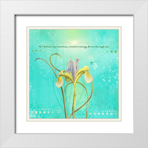 Creative  Visualization IV-Intuition White Modern Wood Framed Art Print with Double Matting by Duirwaigh