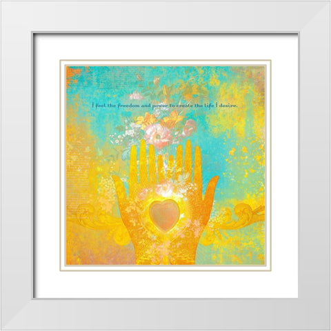 Creative  Visualization VII-Freedom White Modern Wood Framed Art Print with Double Matting by Duirwaigh