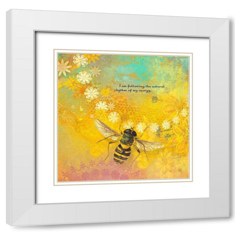 Creative  Visualization IX-Energy White Modern Wood Framed Art Print with Double Matting by Duirwaigh