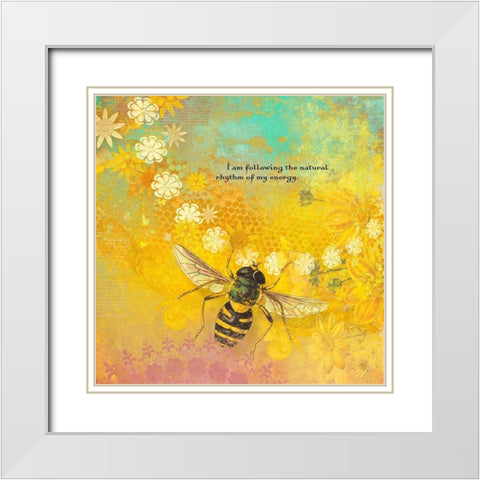 Creative  Visualization IX-Energy White Modern Wood Framed Art Print with Double Matting by Duirwaigh