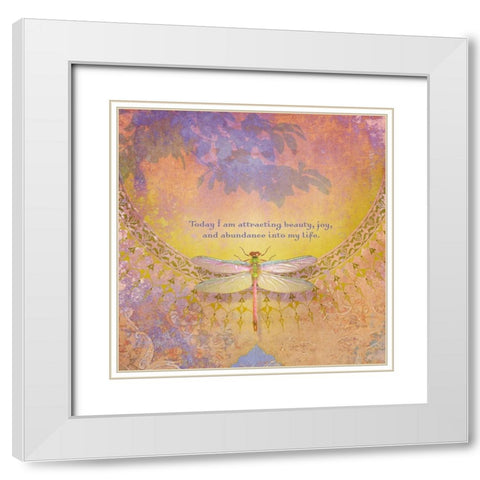 Creative  Visualization XI-Abundance White Modern Wood Framed Art Print with Double Matting by Duirwaigh