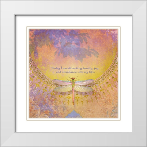 Creative  Visualization XI-Abundance White Modern Wood Framed Art Print with Double Matting by Duirwaigh