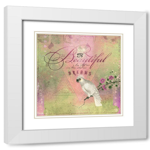 Creative  Visualization XIV-Dreams White Modern Wood Framed Art Print with Double Matting by Duirwaigh