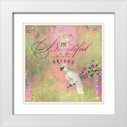 Creative  Visualization XIV-Dreams White Modern Wood Framed Art Print with Double Matting by Duirwaigh