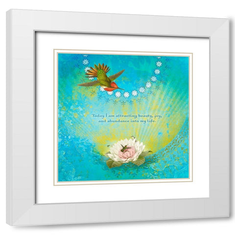 Creative  Visualization XV-Joy White Modern Wood Framed Art Print with Double Matting by Duirwaigh