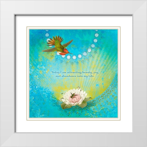 Creative  Visualization XV-Joy White Modern Wood Framed Art Print with Double Matting by Duirwaigh