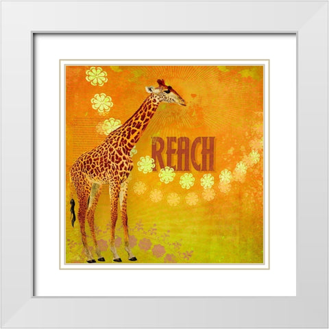 Living  Out Loud II-Reach White Modern Wood Framed Art Print with Double Matting by Duirwaigh