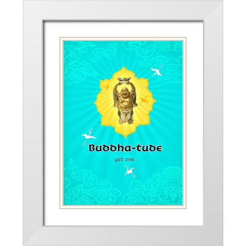 Living  Out Loud VI-Buddhatude White Modern Wood Framed Art Print with Double Matting by Duirwaigh