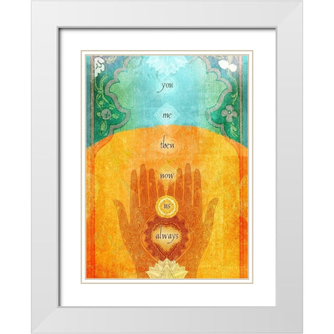 Living  Out Loud XI-You And Me White Modern Wood Framed Art Print with Double Matting by Duirwaigh