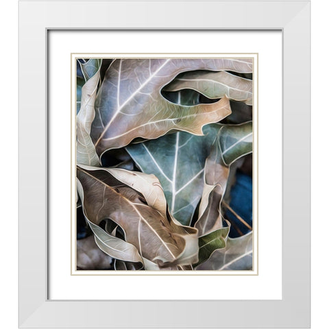It  Happens in Autumn White Modern Wood Framed Art Print with Double Matting by Manelis, Jessica