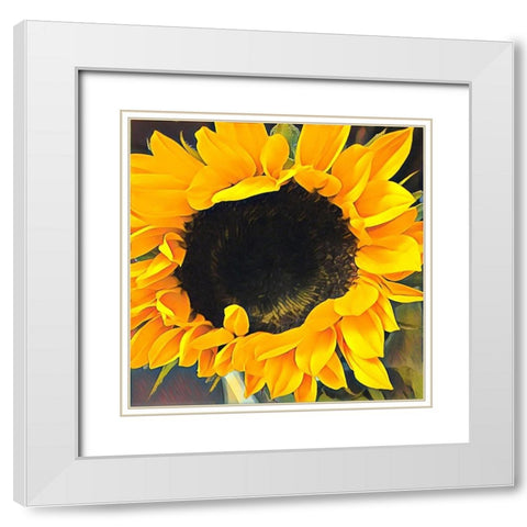 Sunshine  on my Mind White Modern Wood Framed Art Print with Double Matting by Manelis, Jessica