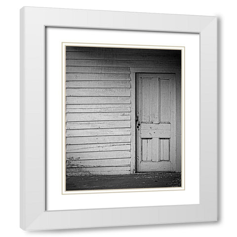 Behind  Closed Doors White Modern Wood Framed Art Print with Double Matting by Manelis, Jessica