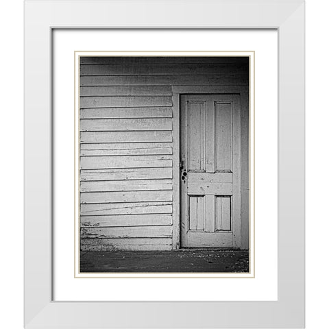 Behind  Closed Doors White Modern Wood Framed Art Print with Double Matting by Manelis, Jessica