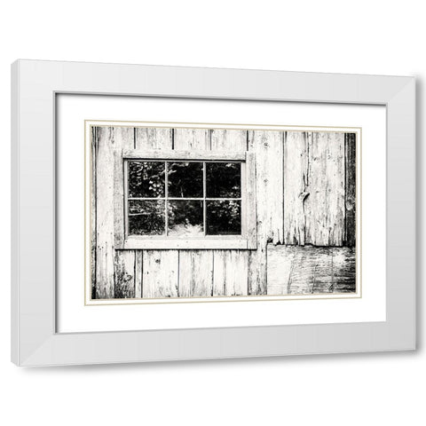 Out  the Window White Modern Wood Framed Art Print with Double Matting by Manelis, Jessica